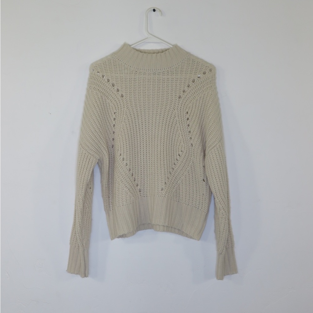 Knit Mock Neck Pullover Sweater Moon and Madison